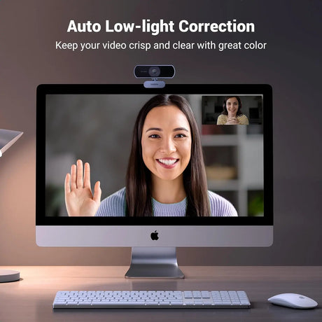 UGREEN USB Webcam, FHD 1080P/30fps For PC Webcam with Microphone, Clear Stereo Audio, Auto Light Correction, 85° View Web Cam for Live Streaming, Video Calling, Studying, Conferences etc. (15728) - Ugreen India
