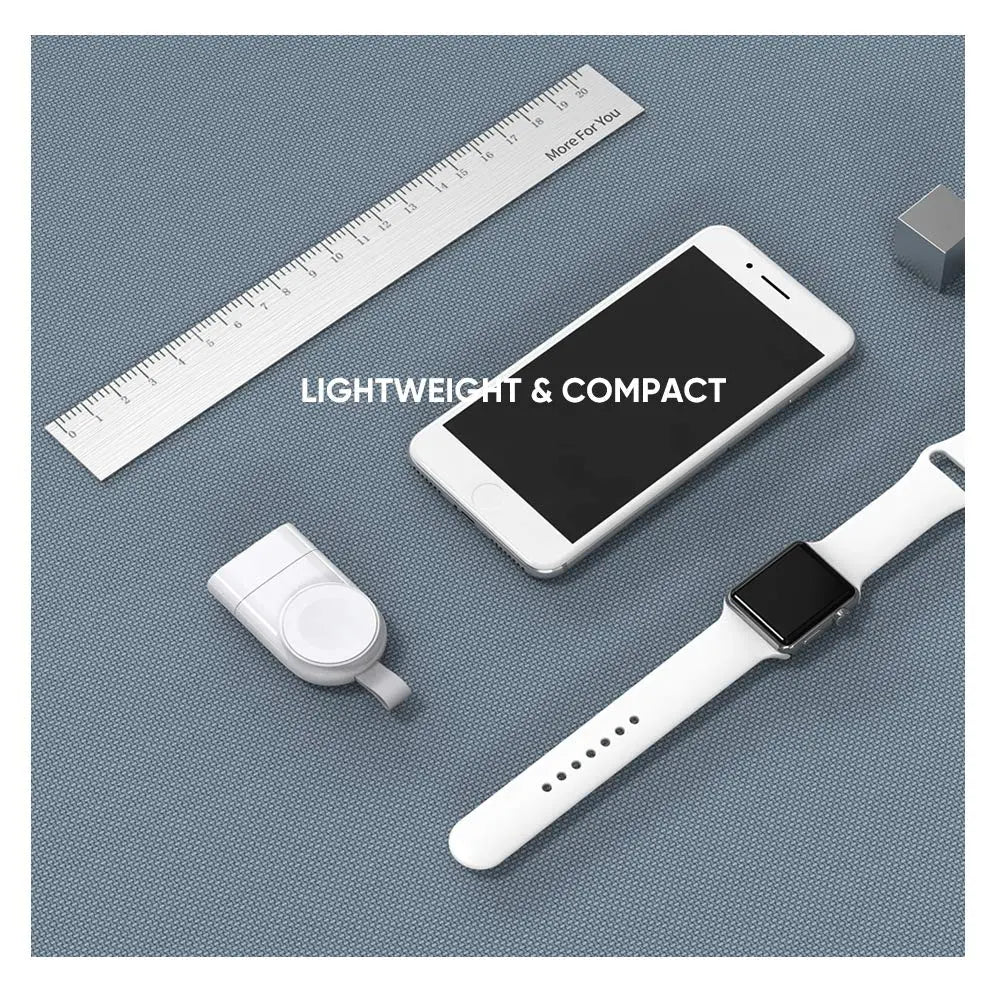UGREEN MFi Certified Wireless Apple Watch Charger Magnetic Portable Travel Charger Series 1-5 All Sizes White 50944