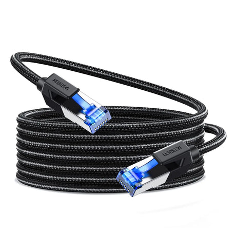 UGREEN 20M/65FT Cat 8 Ethernet Cable High Speed Braided 40Gbps 2000Mhz Shielded Indoor Heavy Duty Cable Compatible for Gaming PC PS5 PS4 PS3 Xbox Modem Router (30800) - Ugreen India