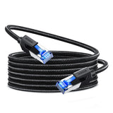 UGREEN 10M/30Ft. Cat 8 হাই স্পিড ব্রেইডেড ইথারনেট কেবল 40Gbps 2000Mhz RJ45 শিল্ডেড ইনডোর হেভি ডিউটি ল্যান কেবলগুলি গেমিং পিসি PS5 PS4 PS3 Xbox মডেম রাউটারের জন্য সামঞ্জস্যপূর্ণ - কালো (30795) 