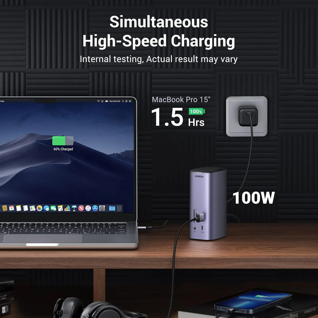UGREEN 13-इन-1 USB-C PD डॉकिंग स्टेशन लैपटॉप के लिए HDMI के साथ, DP 4k@60Hz (8K Max) ट्रिपल डिस्प्ले मॉनिटर विंडोज और मैक के लिए, 10 Gbps USB-C और USB-A डेटा, 100W चार्जिंग, ईथरनेट, ऑडियो, SD/TF कार्ड स्लॉट (90325)