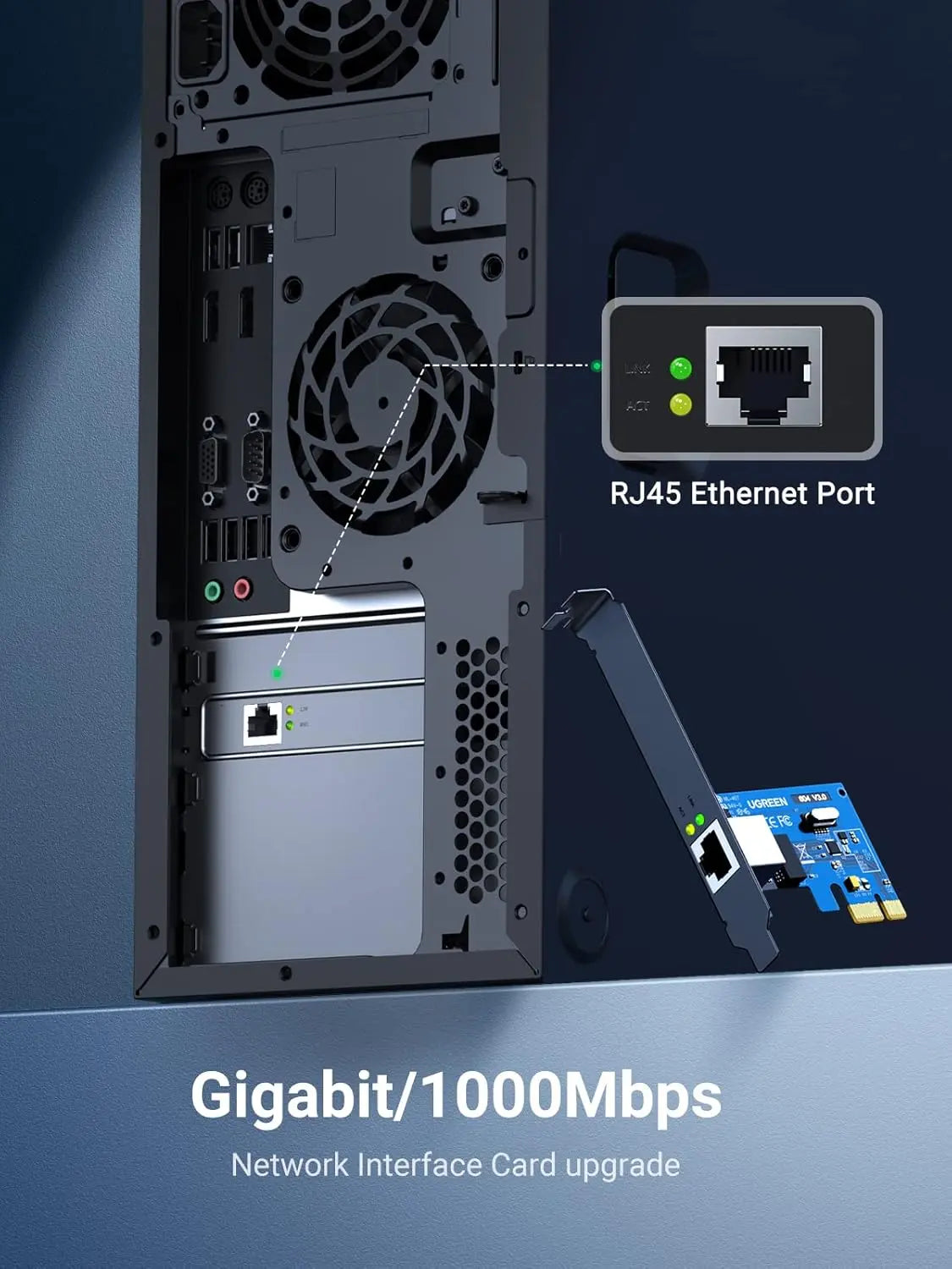UGREEN 30771 Ethernet network card standard and low-profile bracket options
