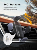 UGREEN Car Phone Holder Air Vent Cell Phone Mount Cradle 360 Degree Rotation Aluminum Arm Compatible with iPhone 13 12 Pro Max 11 X 8 7 Samsung Note 10 Galaxy S21 Ultra S20 S10(10422)