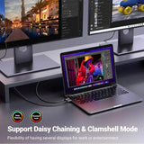 UGREEN 8K@60Hz Unidirectional USB C to DisplayPort 1.4 Cable 2M 4K 240Hz Type C Thunderbolt 4/3 to Dp Cord 32.4Gbps Compatible with iPhone 16/15, MacBook Pro/Air, iPad, Mac Mini, Galaxy, XPS 25158