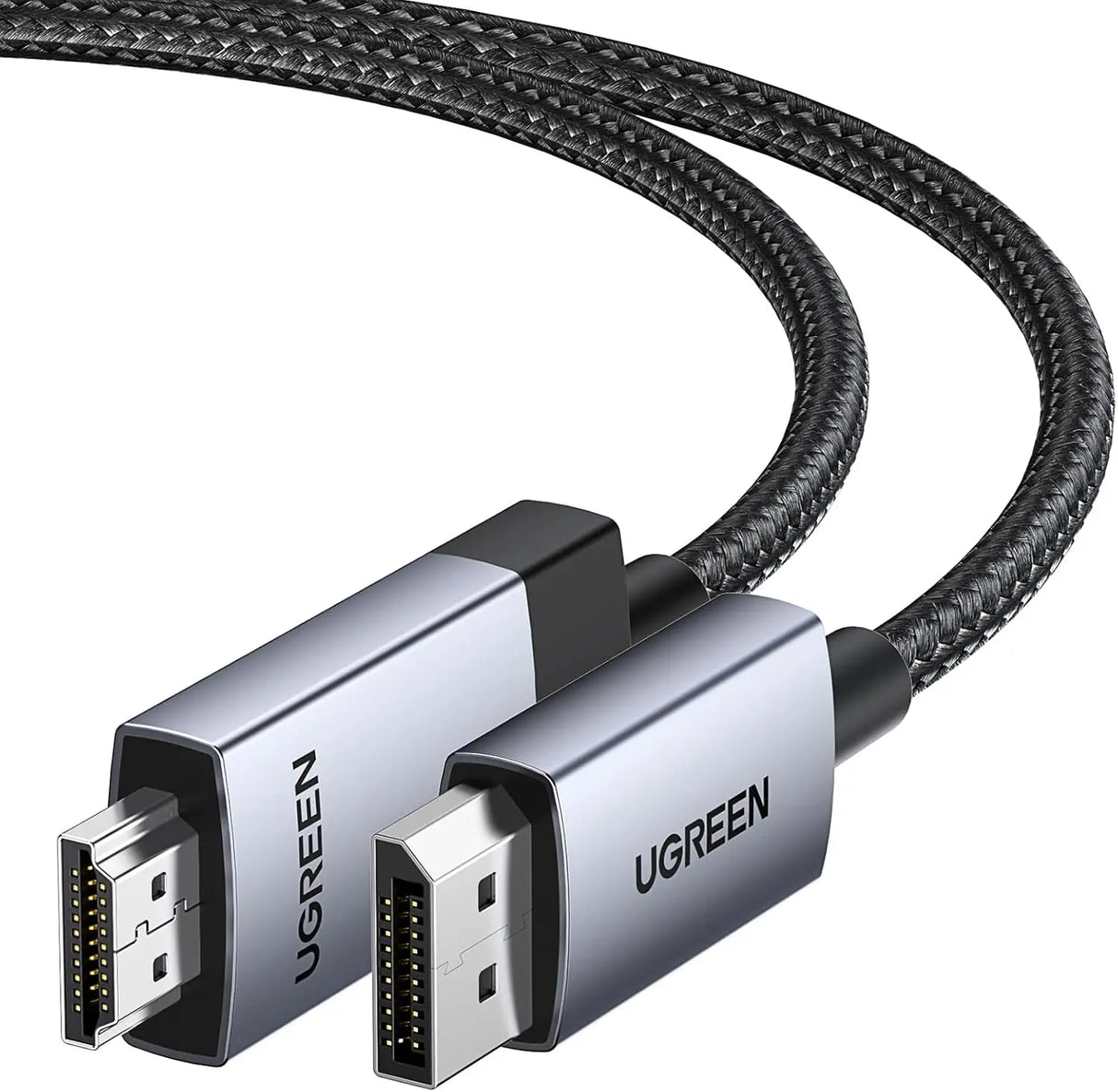 UGREEN 1M 4K 60Hz Active DisplayPort to HDMI Cable 2K@144Hz 1080P@240Hz Aluminum Braided Monitor Projector Dell HP 15773