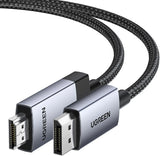 UGREEN 1M 4K 60Hz Active DisplayPort to HDMI Cable 2K@144Hz 1080P@240Hz Aluminum Braided Monitor Projector Dell HP 15773