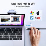 UGREEN USB Webcam, FHD 1080P/30fps For PC Webcam with Microphone, Clear Stereo Audio, Auto Light Correction, 85° View Web Cam for Live Streaming, Video Calling, Studying, Conferences etc. (15728) - Ugreen India