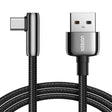 UGREEN 1m USB A 2.0 Right Angle  90 Degree Male to Usb C Male Braided Cable with Zinc Alloy Shell Compatible for Samsung Galaxy S10 S10e S9 Plus Note 9 8, LG G8 G7 V40 V20 V30, Moto Z Z3, Nintendo Switch etc. (70413) - Ugreen India