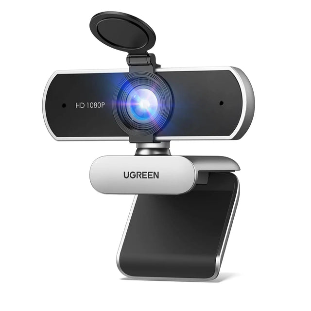 UGREEN Full HD 1080P Webcam with Microphone, 2 Noise-Canceling Mics, 85° Fov & Fixed Focus, Plug and Play, Auto Light Correction, Privacy Cover PC Camera for Streaming/Conferencing, Zoom, Space Gray75326 Ugreen