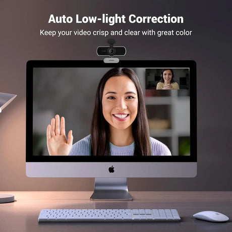 UGREEN Full HD 1080P Webcam with Microphone, 2 Noise-Canceling Mics, 85° Fov & Fixed Focus, Plug and Play, Auto Light Correction, Privacy Cover PC Camera for Streaming/Conferencing, Zoom, Space Gray75326 Ugreen