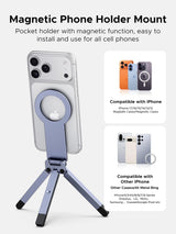UGREEN for Magsafe Tripod 360° Rotating Adjustable Magnetic Phone Stand for 1/4'' Screw Port Compatibility with iPhone 17 16 15 14 13 12 Pro Max Air(75509)