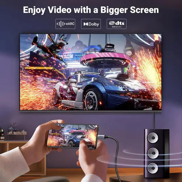 UGREEN 8K@60Hz Unidirectional USB C to DisplayPort 1.4 Cable 2M 4K 240Hz Type C Thunderbolt 4/3 to Dp Cord 32.4Gbps Compatible with iPhone 16/15, MacBook Pro/Air, iPad, Mac Mini, Galaxy, XPS 25158