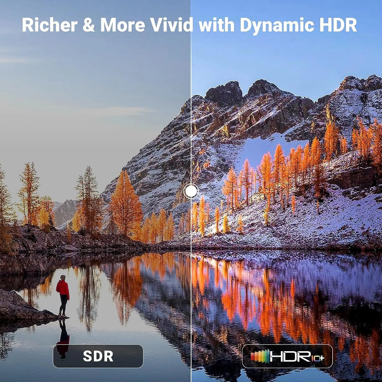 Ugreen 1m 8K@60Hz HDMI 2.1 मेल टू मेल केबल अल्ट्रा HD, डायनामिक HDR, हाई स्पीड 48Gbps, डॉल्बी विजन, eARC, Xbox One, Nintendo स्विच, Samsung TV, Roku, PS5, नायलॉन ब्रेडेड (70319) के लिए कम्पैटिबल है 