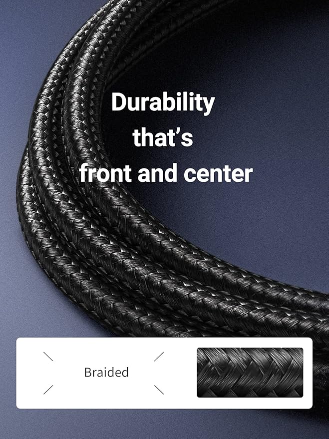 UGREEN 2m Cat7 Ethernet Cable, RJ45 10Gbps High-Speed Network Cable, (Black) – Model 80423