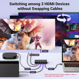 UGREEN 3 In 1 Out 4K@60Hz HDMI সুইচ রিমোট সহ