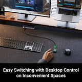 UGREEN USB 3.0 Switch 2 Computer Sharing USB C & A Devices, 4 Port USB Switcher Sharing Keyboard and Mouse, Printer/Scanner USB Switch Hub for Two Computers with 2 USB3.0 Cables and Remote (15705) - Ugreen India
