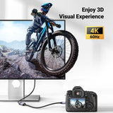 UGREEN 0.25M 4K@60Hz Micro HDMI Male to HDMI Female Adapter Nylon Braided Support 3D Compatible with Hero 7 Raspberry Pi 4 Camera(10553)