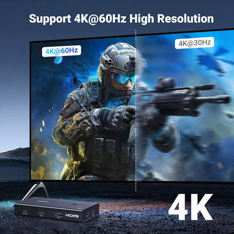 UGREEN 45452 KVM switch supports 4K 60Hz high resolution