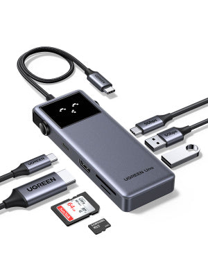 UGREEN Uno 7-in-1 USB-C Hub – 4K HDMI, 100W PD, 3 USB-A, SD/TF Multiport Adapter (75179)