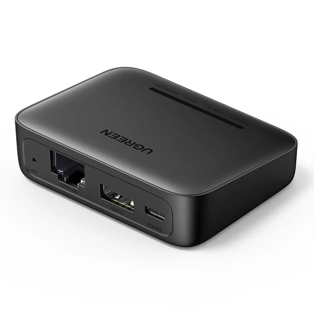 UGREEN USB Print Server Network Printer Adapter Ethernet USB 2.0 LAN Printer Sharing Multiple Users RAW Printers Black 10941