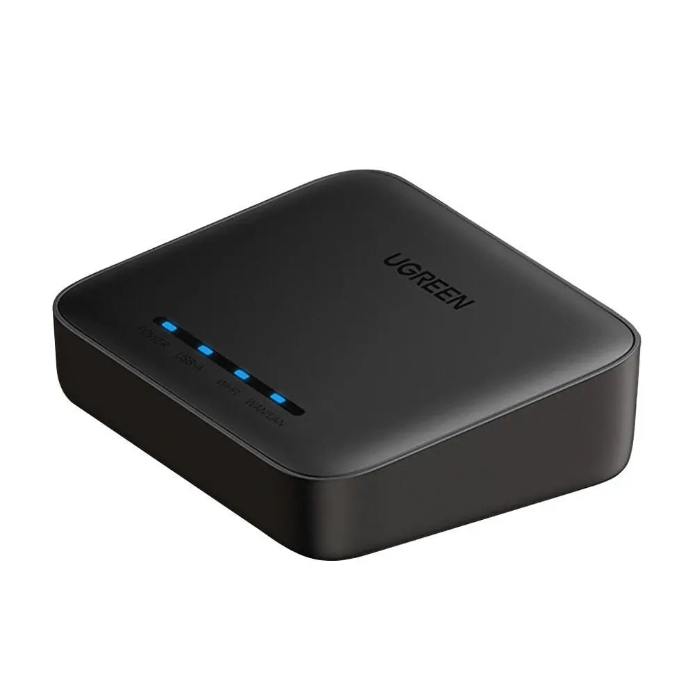 UGREEN USB Print Server Network Printer Adapter Ethernet USB 2.0 LAN Printer Sharing Multiple Users RAW Printers Black 10941