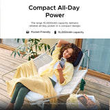 UGREEN MagFlow Air 75983 10000mAh Qi2 magnetic power bank, lunar white, compact all-day power