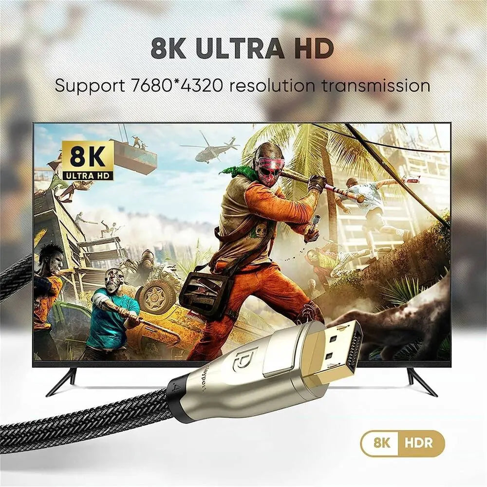UGREEN 5M DisplayPort 1.4 Cable DP to DP 8K@60Hz 4K@144Hz Ultra HD HDR High Refresh Rate Monitor Graphics Card PC Laptop 80724