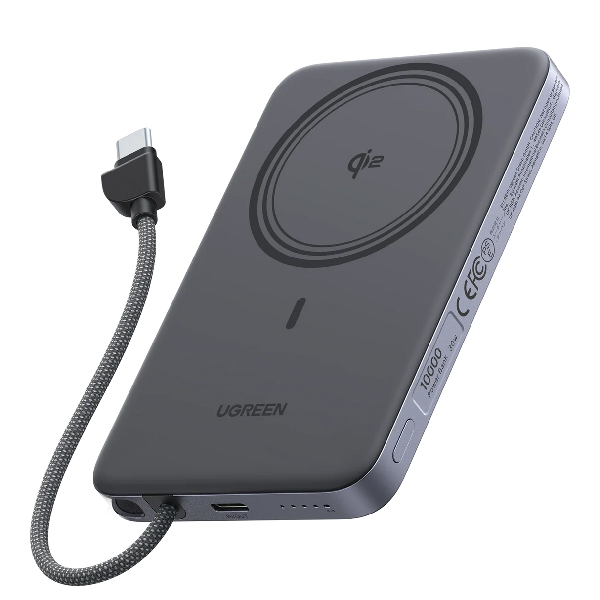 UGREEN MagFlow Air Magnetic Power Bank (10000mAh, Qi2 15W) (75982)