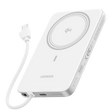 UGREEN MagFlow Air 75983 10000mAh Qi2 magnetic power bank, lunar white