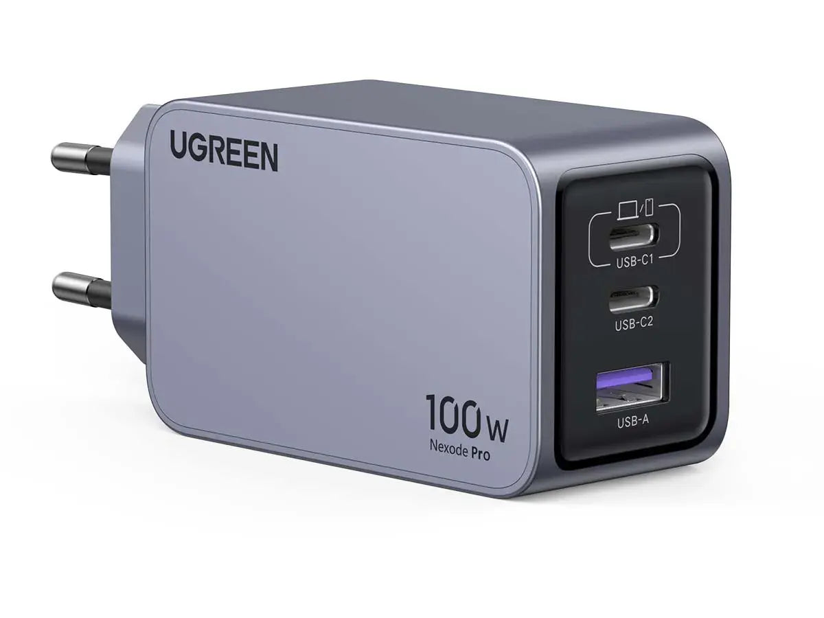 UGREEN 100W Nexode Pro EU 3-পোর্ট GaN PD ফাস্ট চার্জার ইউএসবি-সি কেবল সহ (25874)