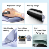 UGREEN Ergonomic Mouse Pad Wrist Rest Support Slow Rebound Memory Foam Pain Relief Easy Glide Non-Slip Gaming Work (25245)