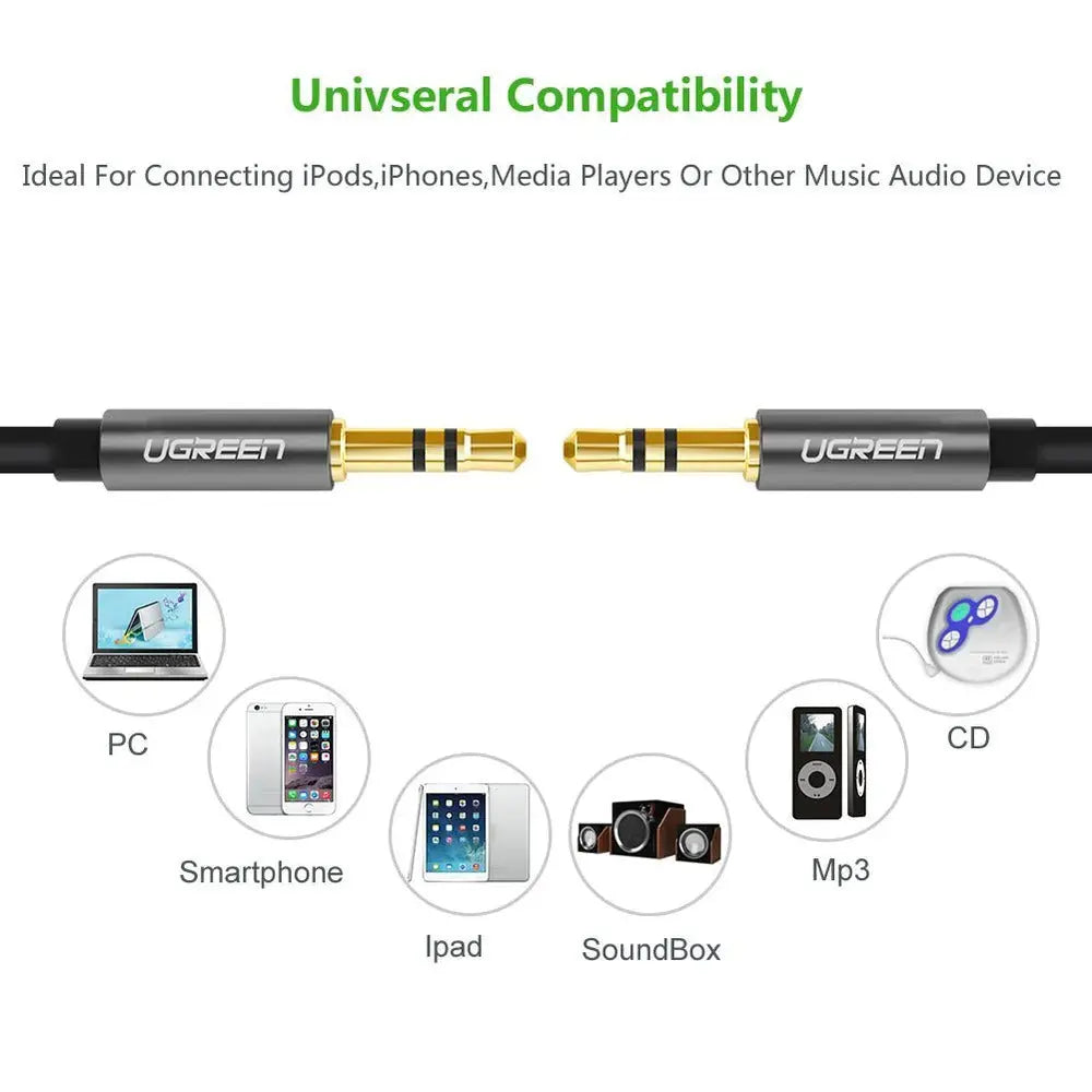 UGREEN 3.5mm male to male audio cable universal compatibility devices