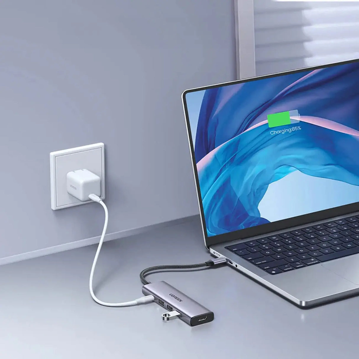 UGREEN 5-in-1 USB-C Multiport Dock 4K@60Hz HDMI 100W Power Delivery 3x USB-A 3.0 MacBook Pro iPad Pro Surface XPS ThinkPad 15597