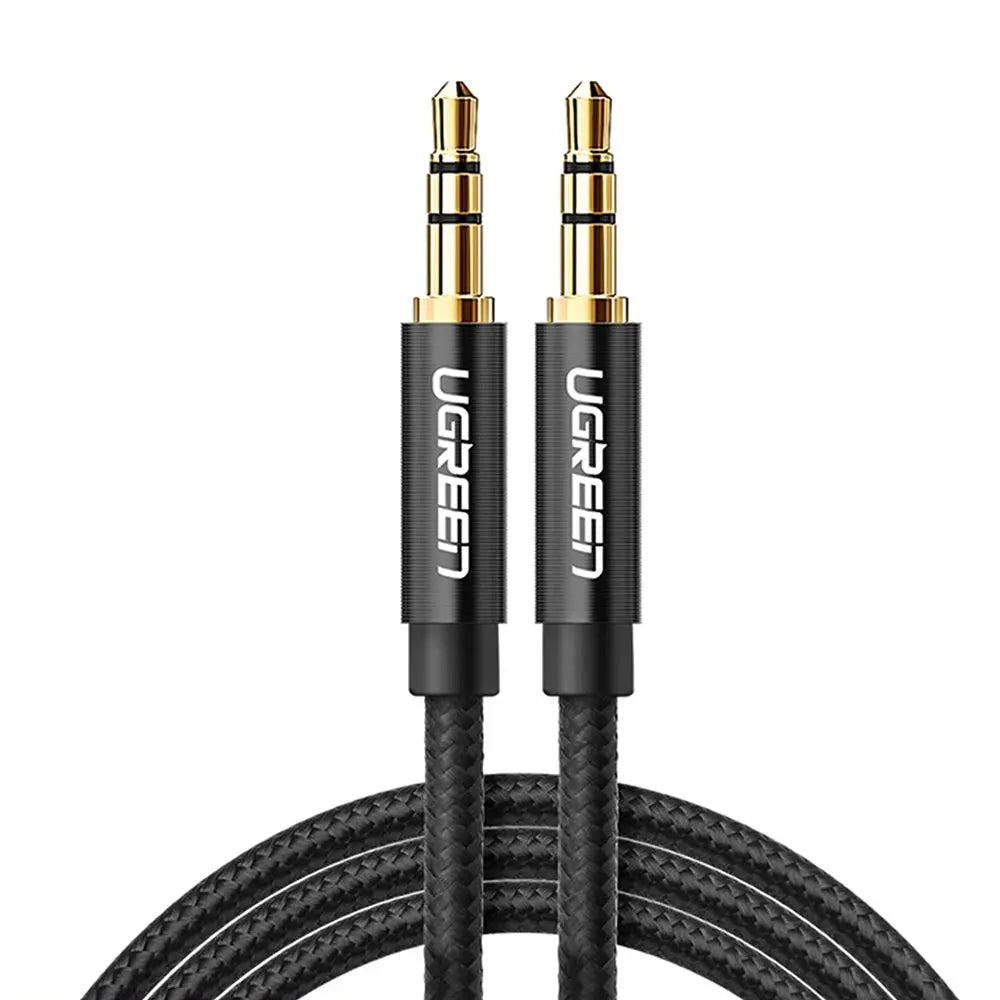 UGREEN 1M 3.5mm Male to Male Stereo Audio Aux Cable Braided Car Stereos iPhone iPad Smartphones Tablets Media Players 50361