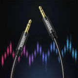 UGREEN 1M 3.5mm Male to Male Stereo Audio Aux Cable Braided Car Stereos iPhone iPad Smartphones Tablets Media Players 50361