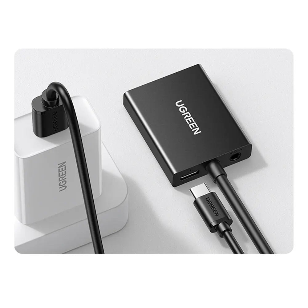 UGREEN VGA to HDMI Converter Adapter Male to Female 1080P 60Hz Video Audio Sync USB-C Power 3.5mm Audio Cable 1M (50945)
