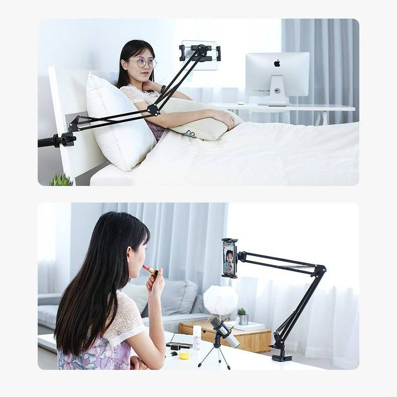 Ugreen Universal Tablet Holder with Folding Long Arm, 360° Rotating Mount, 180° Adjustable Arms (50394)