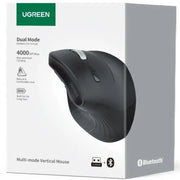 UGREEN Vertical Ergonomic Mouse Wireless Bluetooth 5.0 2.4G 5 Button 1000-4000 DPI Mouse Arm Prevention PC Laptop (25444) Ugreen