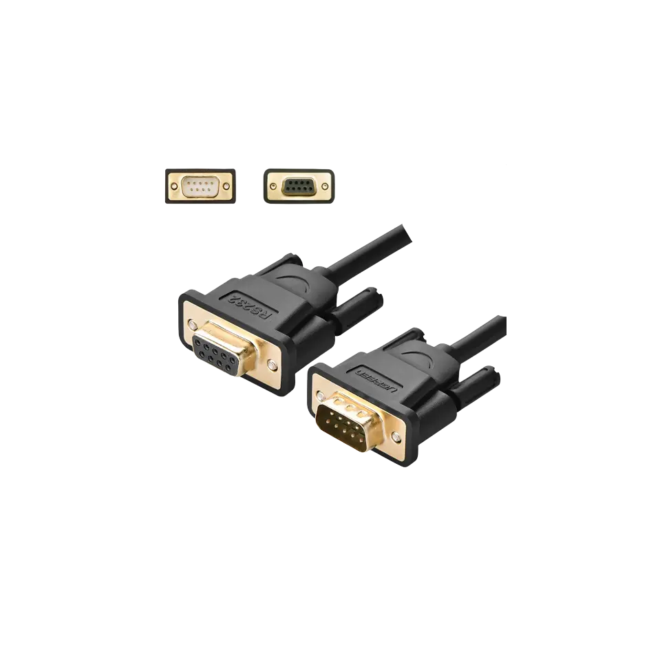 UGREEN DB9 RS232 Male to Female Cable 1.5M - Serial Extension Adapter for COM Port Devices | Model 20145
