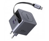 UGREEN 45W GaN Fast Charger with Retractable Cable (65822)
