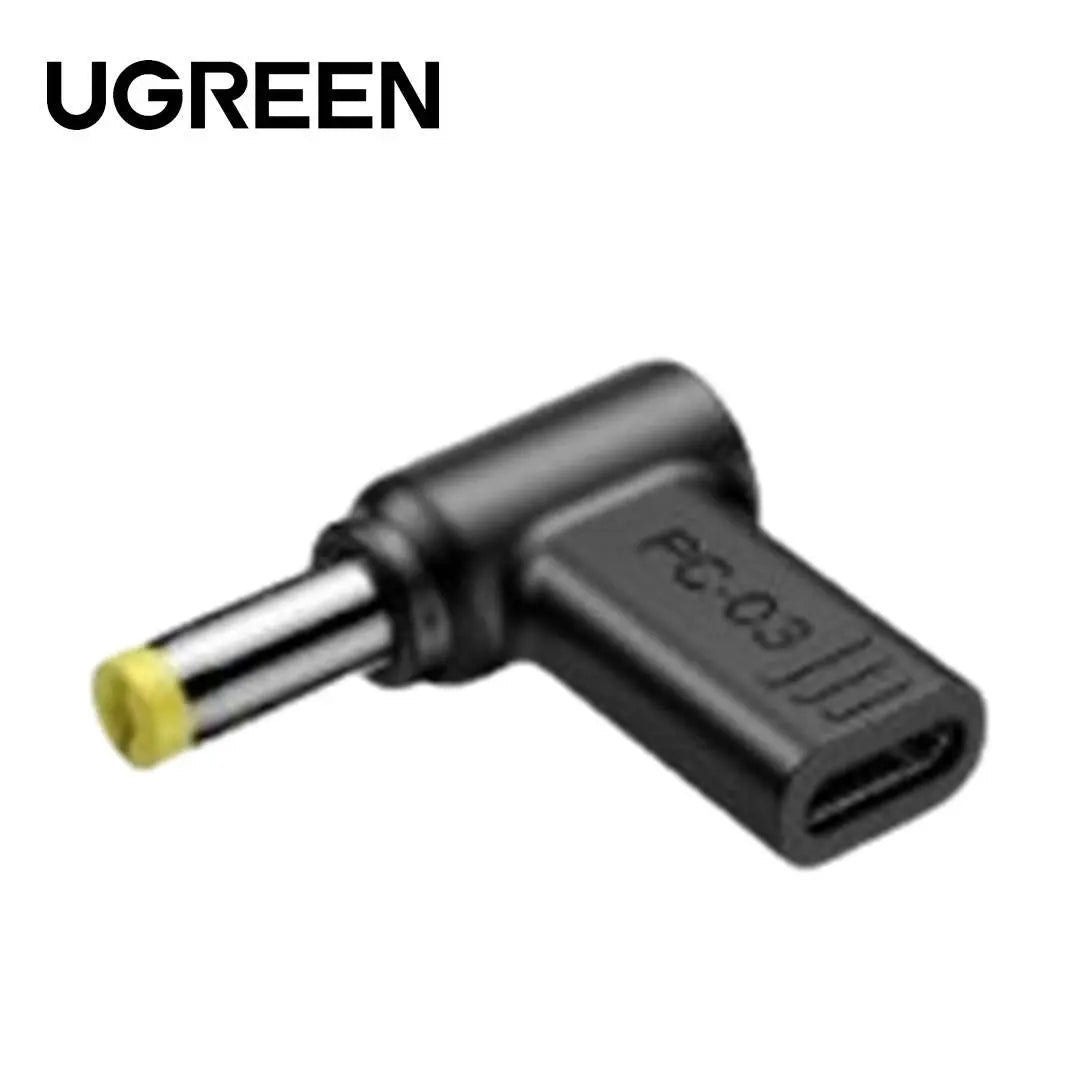 UGREEN X377 USB-C (Type-C) Female to DC 5.5×1.7 mm Power Adapter Tip for Acer Laptops, USB-C to DC Male Converter (Model 35067) — Use with USB-C PD Chargers & Power Banks