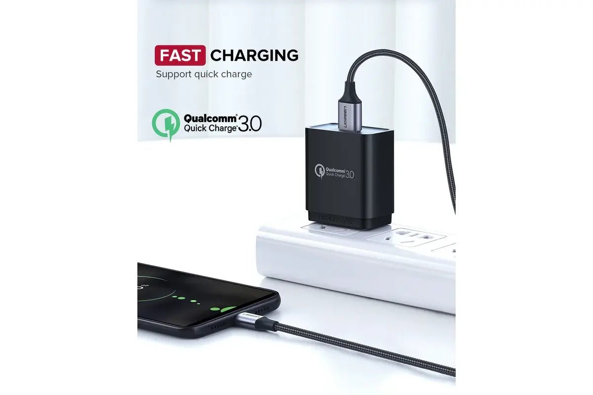 UGREEN 0.25M USB 2.0 A to Micro USB Cable Nickel Plating Aluminum Braid (60144) - Ugreen India