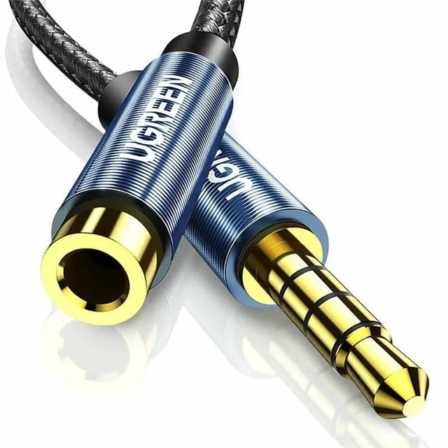 UGREEN 0.5M 3.5mm Audio Extension Cable, Male to Female AUX Headphone Jack Extender Cord Braided Compatible with Headphones, Speakers, Car, Laptop, Tablet, Smartphone – (40672) - Ugreen India