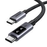 UGREEN 0.5M/1.6Ft 100W Uno USB C to USB C Fast Charging Cable with LED Display - Ugreen India