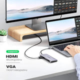UGREEN 10 in 1 Usb C Docking Station With Ethernet, 4K USB C to HDMI, VGA, PD Power Delivery, 3*USB 3.0 Ports, USB C to 3.5mm, SD/TF Cards Reader for MacBook/Pro/Air and Type C Windows Laptops (80133) - Ugreen India