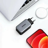 UGREEN 65W 3-Port 2C1A USB C Charger PPS GaN Fast Charger Desktop Laptop Wall Charger Multi Device Charging Hub (10335)