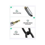 UGREEN 20cm 3.5mm  Male to Female Dual Headphone Audio Stereo Jack, Aux Extension Braided Cablefor Earphone Headset Splitter Compatible with iPhone Samsung iPad Tablet Laptop (10532) - Ugreen India