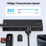 UGREEN 10Gbps 4 in 1 USB C Hub, USB 3.2 Adapter with 2 USB - C 3.2 and 2 USB - A 3.2 Splitter Extender for MacBook Pro/Air, iPad Pro, iPhone 15/15 Pro Max, Surface, PC, Laptops and More (35583) - Ugreen India