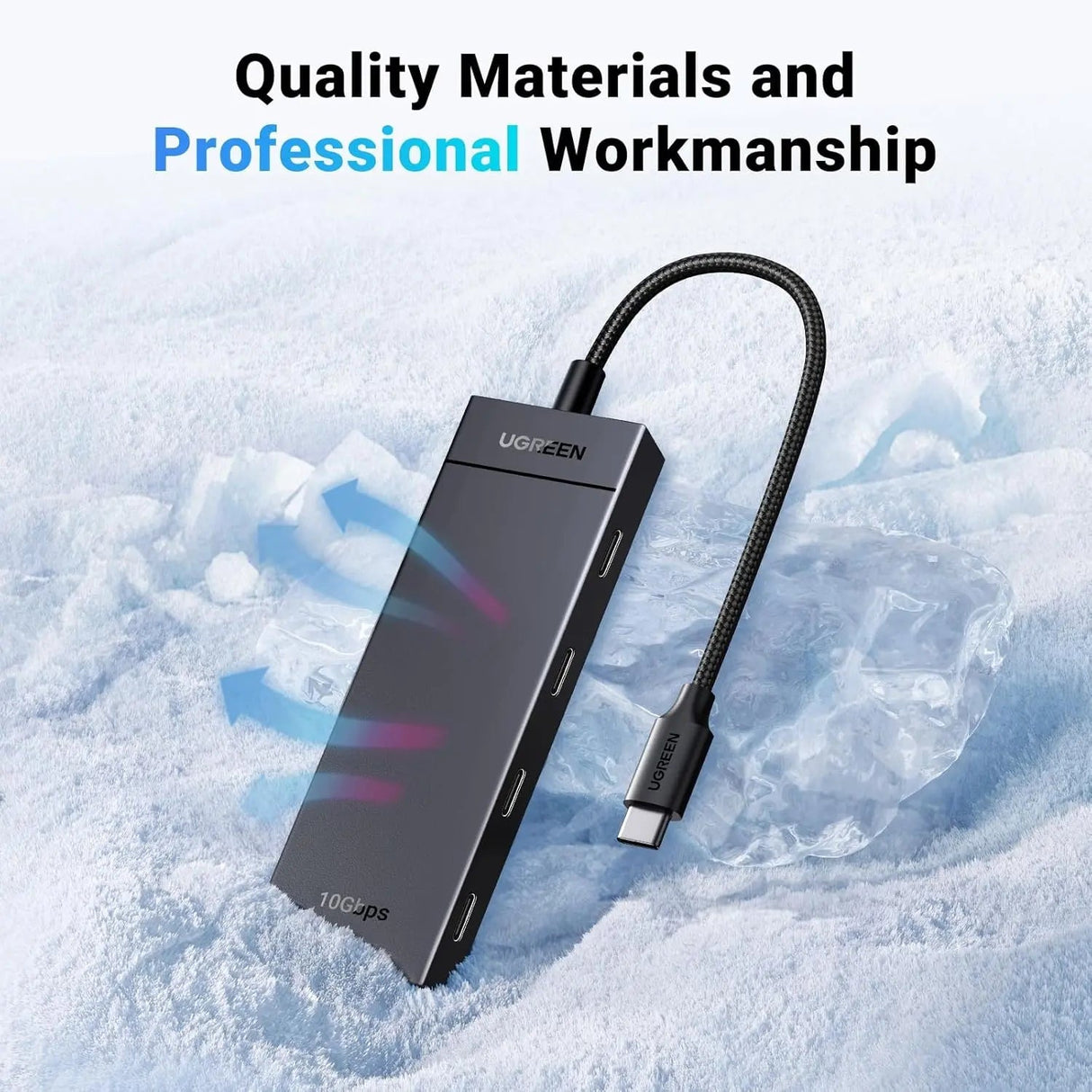 UGREEN 10Gbps 4 In 1 USB C Hub, USB 3.2 Adapter with 4 USB - C 3.2 Splitter Extender for MacBook Pro/Air, iPad Pro, iPhone 15/15 Pro Max, Surface, PC, Laptops and More (35584) - Ugreen India