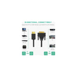 UGREEN 1.5M HDMI to DVI Cable 1080P High Speed Male to DVI-D 24+1 Bi-Directional Video Converter Monitor PC Laptop HDTV 11150